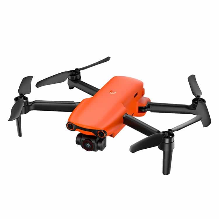 Dron comercial Autel EVO Nano naranja con cámara en gimbal