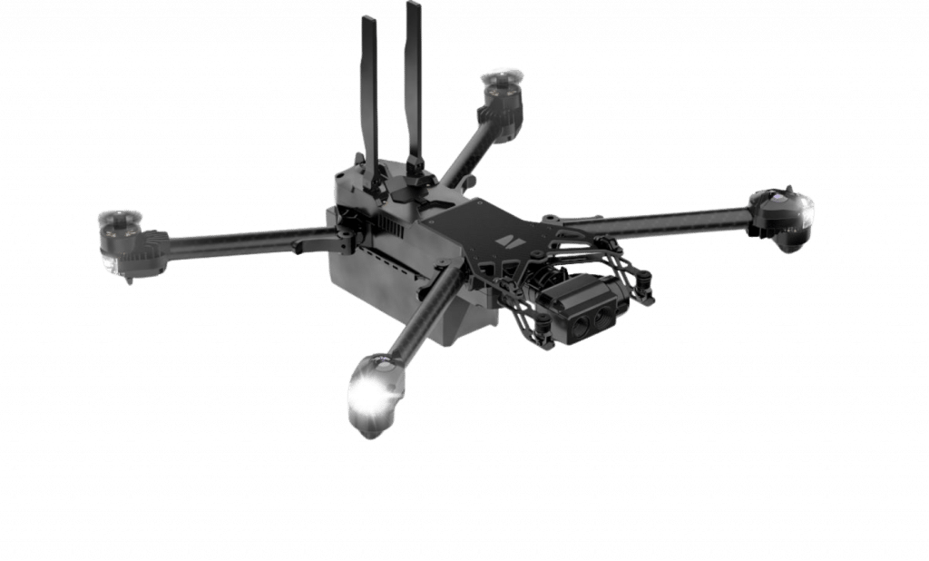 Skydio X2D, dron táctico militar con cámara térmica para reconocimiento y operaciones nocturnas.