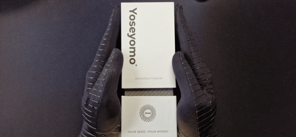 Yoseyomo en titanio aeronáutico: almacenamiento de frase semilla cripto BIP39 indestructible