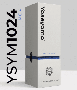 Caja Yoseyomo YSYM1024 INOX, bóveda cripto de acero para frases semilla BIP39
