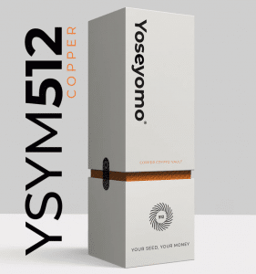 Caja Yoseyomo YSYM512, bóveda cripto de cobre para frase semilla