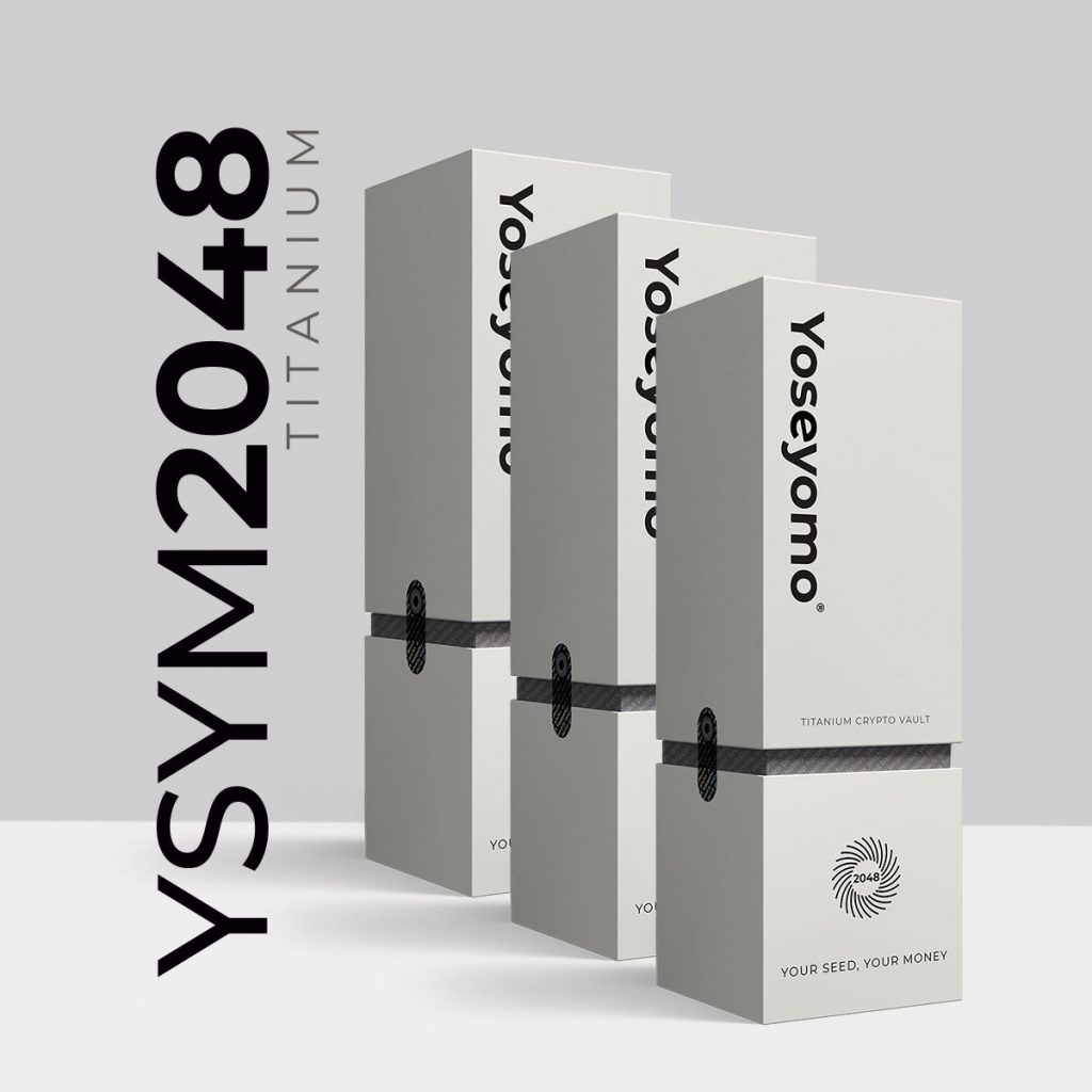 Yoseyomo YSYM2048 de titanio: bóveda cripto para frase semilla BIP39