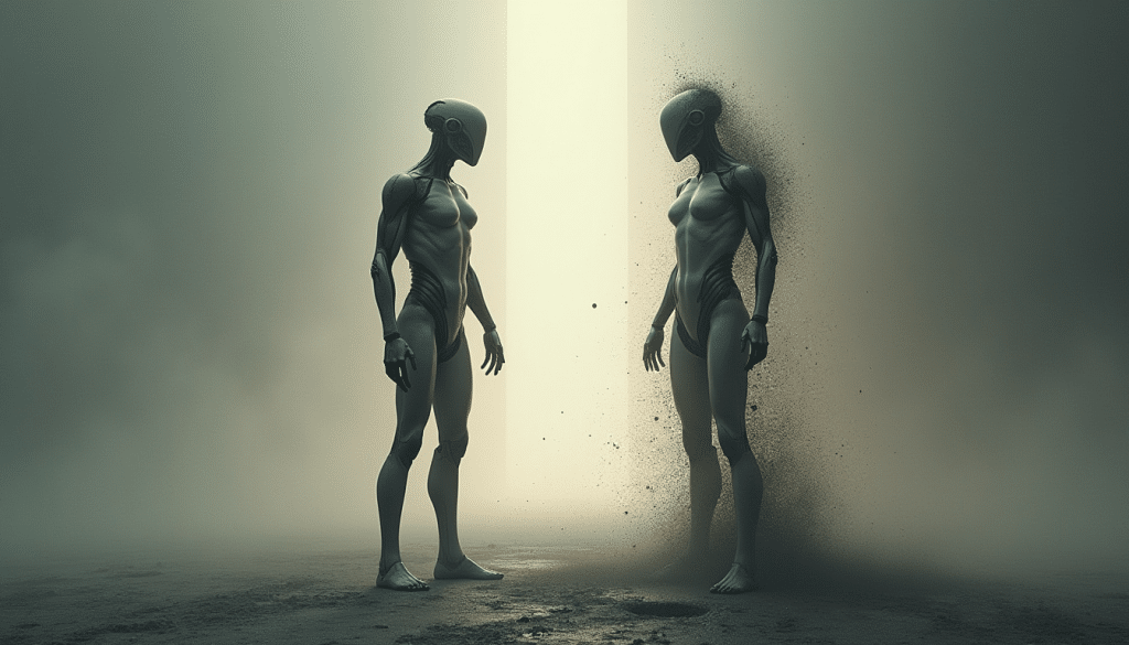 Androides futuristas en cruce de caminos, fin de la jerarquía y futuro del trabajo