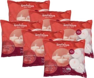 Velas de Té Maxi - Blanco - 84 Unidades - Larga Duración de Combustión de 10 Horas
