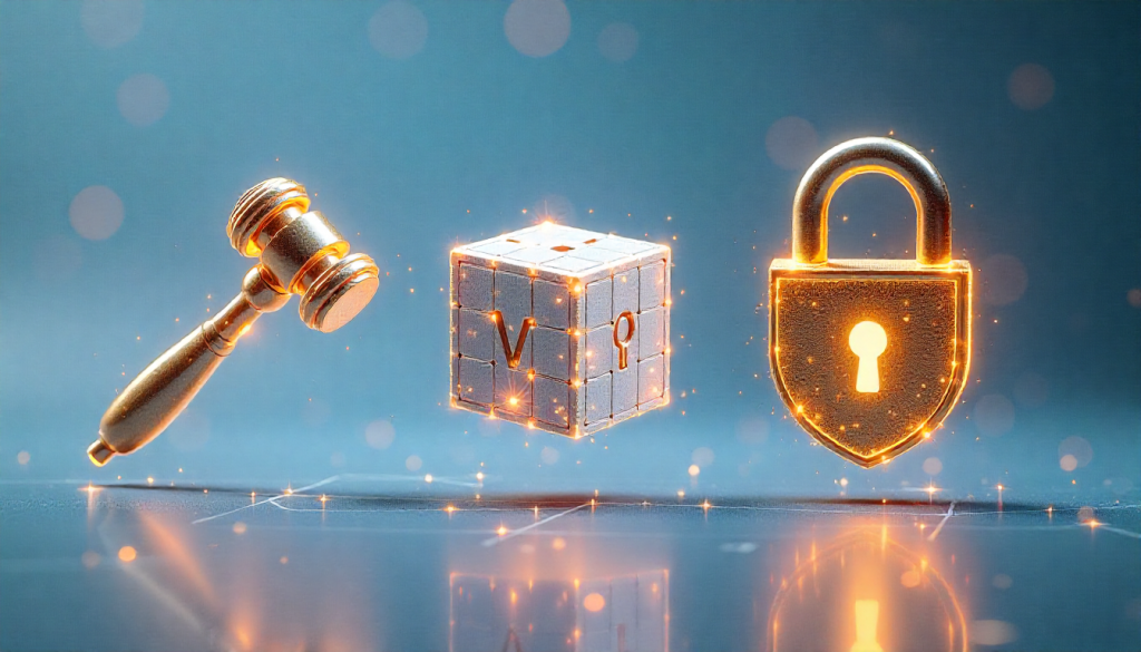Representación gráfica de gobernanza, utilidad y seguridad en tokenizables