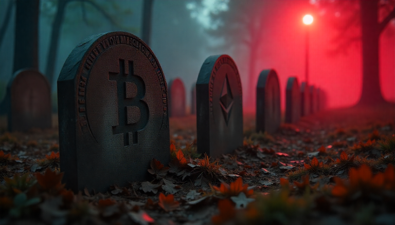 Cementerio digital de criptomonedas o tokens