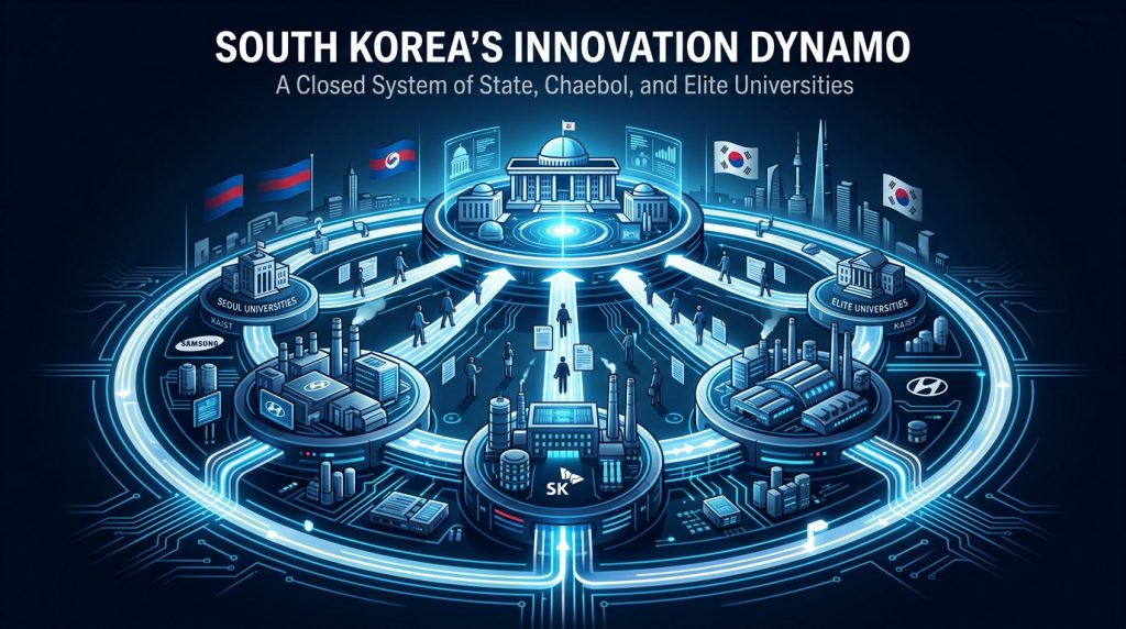 Conceptual illustration of South Korea’s innovation model as a closed system